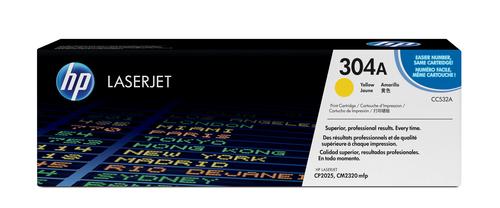 HP Cartucho original de tóner amarillo 304A LaserJet