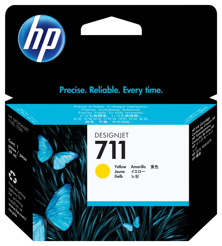 HP Cartucho de tinta DesignJet 711 de 29 ml amarillo