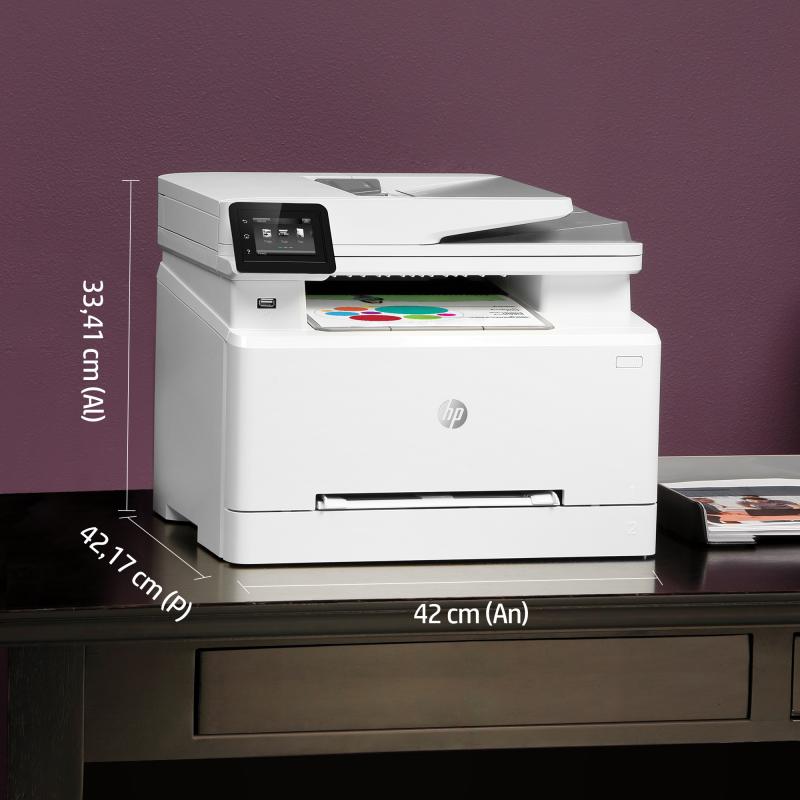 HP Color LaserJet Pro MFP M283fdw, Imprime, copia, escanea, envía fax, Impresión desde USB frontal