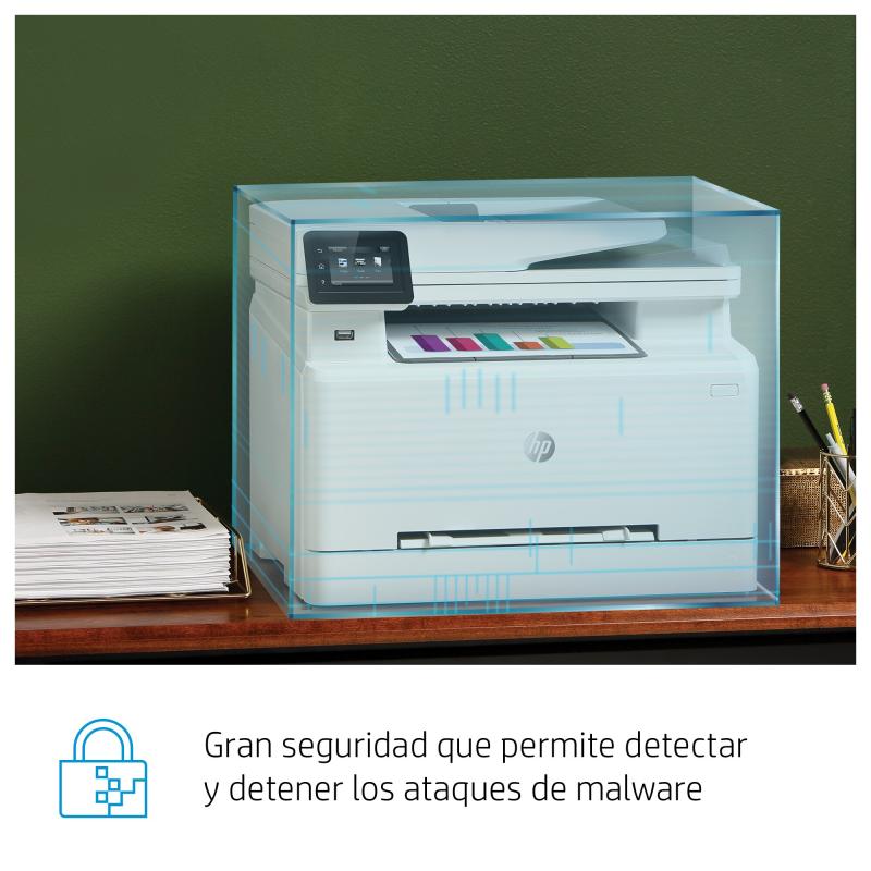 HP Color LaserJet Pro MFP M283fdw, Imprime, copia, escanea, envía fax, Impresión desde USB frontal