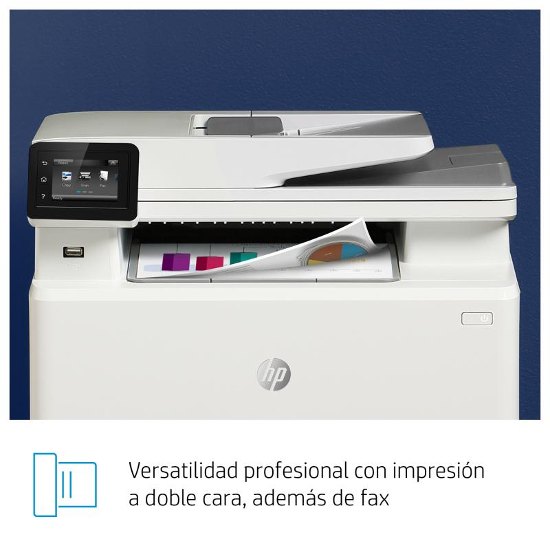 HP Color LaserJet Pro MFP M283fdw, Imprime, copia, escanea, envía fax, Impresión desde USB frontal