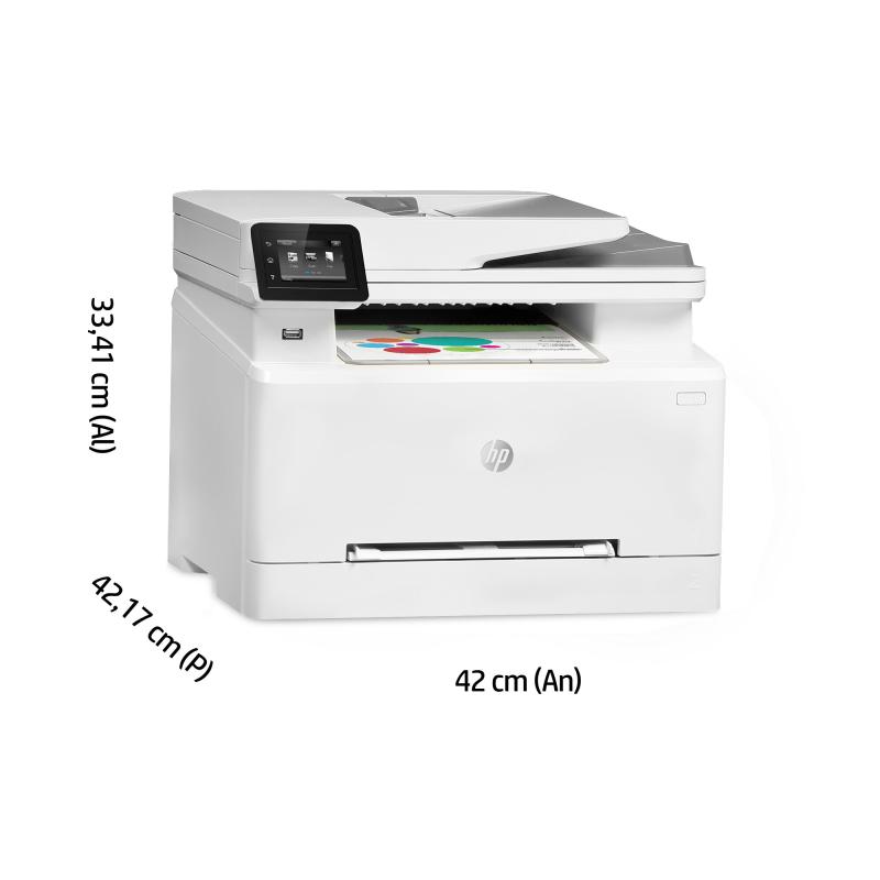 HP Color LaserJet Pro MFP M283fdw, Imprime, copia, escanea, envía fax, Impresión desde USB frontal