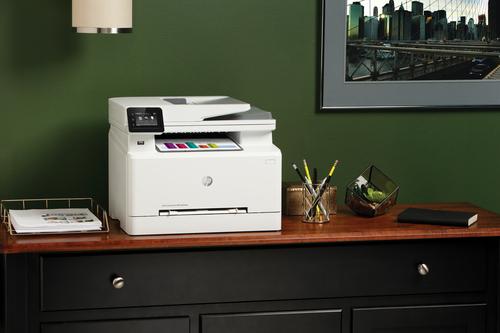 HP Color LaserJet Pro MFP M283fdw, Imprime, copia, escanea, envía fax, Impresión desde USB frontal