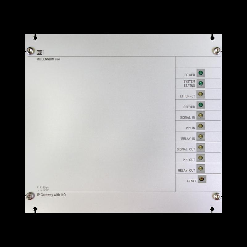 Interfaz Millennium IP para gestión de avisos y música pre-grabados IP con 8 relés IN/OUT 1113