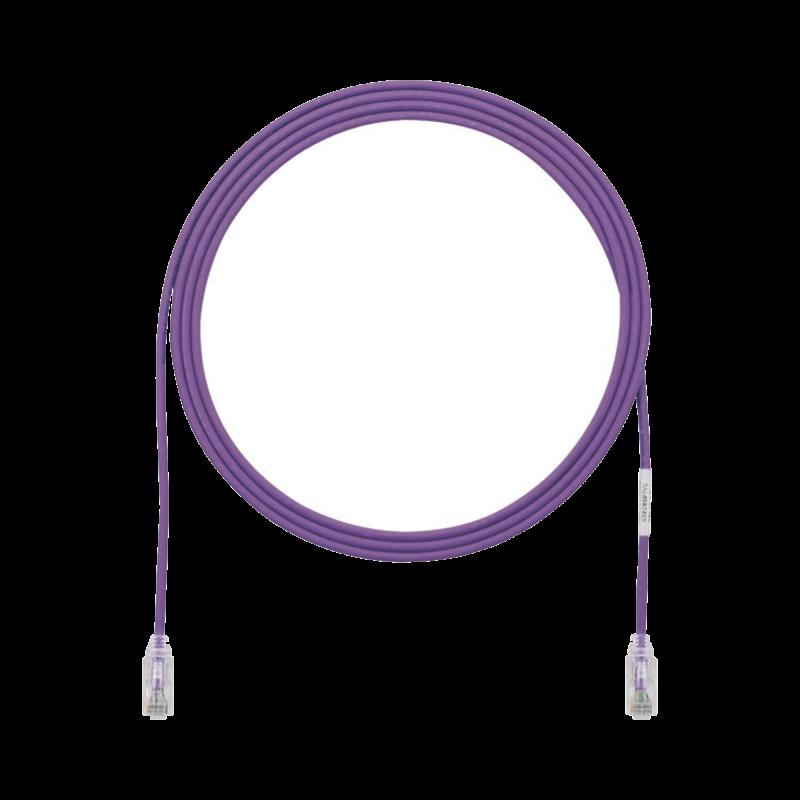 Cable de Parcheo TX6, UTP Cat6, Diámetro Reducido (28AWG), Color Violeta, 15ft UTP28SP15VL