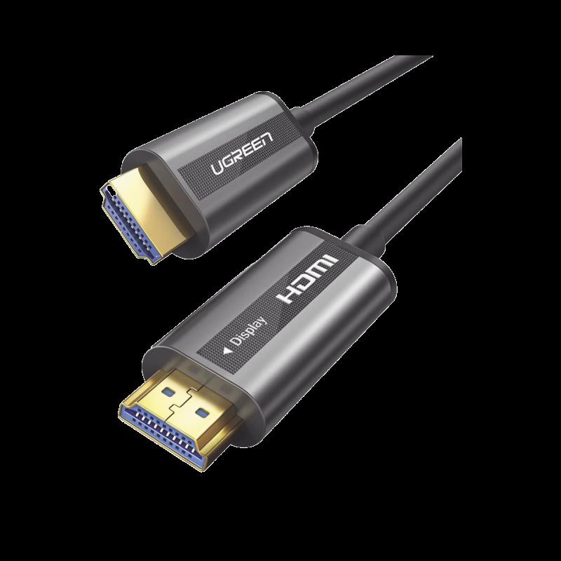 Cable HDMI de 50 Metros por Fibra Óptica 4K@60Hz / Fibra de 4 núcleos + Cobre estañado de 7 núcl