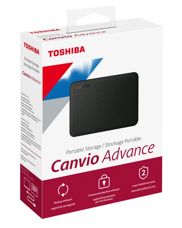 Toshiba Canvio Advance disco duro externo 4 TB Negro