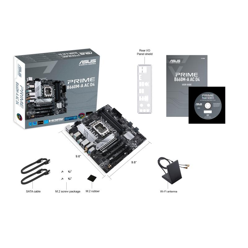 ASUS PRIME B660M-A AC D4 placa base Intel B660 LGA 1700 Micro ATX
