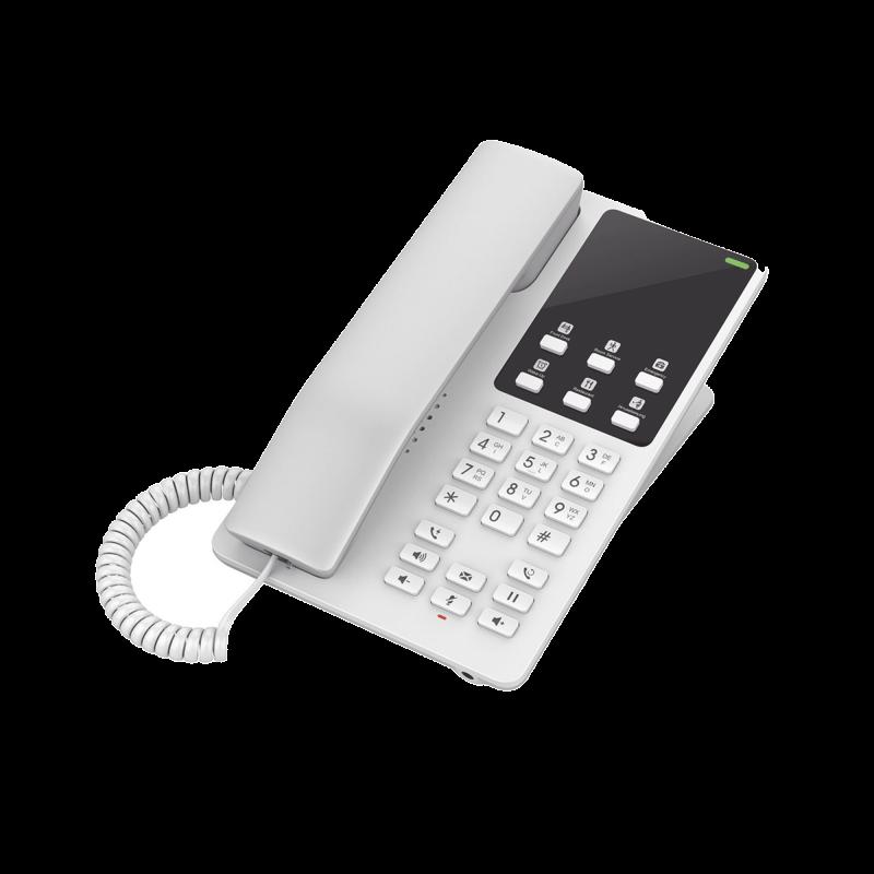 Teléfono IP Hotelero Wi-Fi, 2 líneas SIP con 2 cuentas, codec Opus, IPV4/IPV6, color blanco, con g