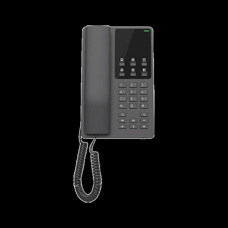 Teléfono IP Hotelero, 2 líneas SIP con 2 cuentas, codec Opus, IPV4/IPV6, color negro, con gestión