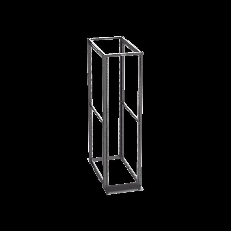 Rack de Cuatro Postes Estándar de 19\", Rieles Con Orificio Para Tuerca Enjaulada, Profundidad Máx