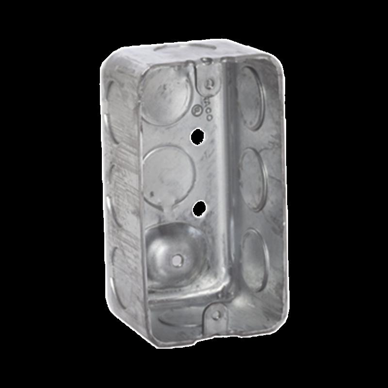 Caja (Chalupa) 4x2\"/ Profundidad 1-7/8\"/ 10 Entradas de 1/2\"/ Troquelada. HUB-660