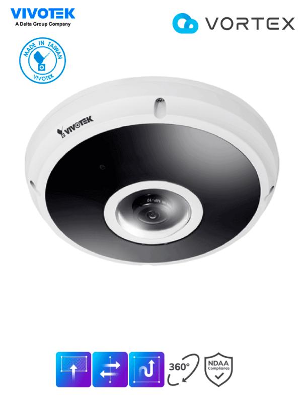 VIVOTEK FE931-EHV- Camara IP VORTEX Premium Series Fisheye exterior 12 Megapixeles, Smart IR II 20mt