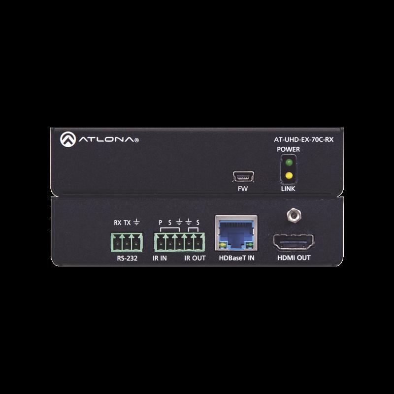 ATLONA HDMI RECEIVER W/IR AND RS232 AT-UHD-EX-70C-RX