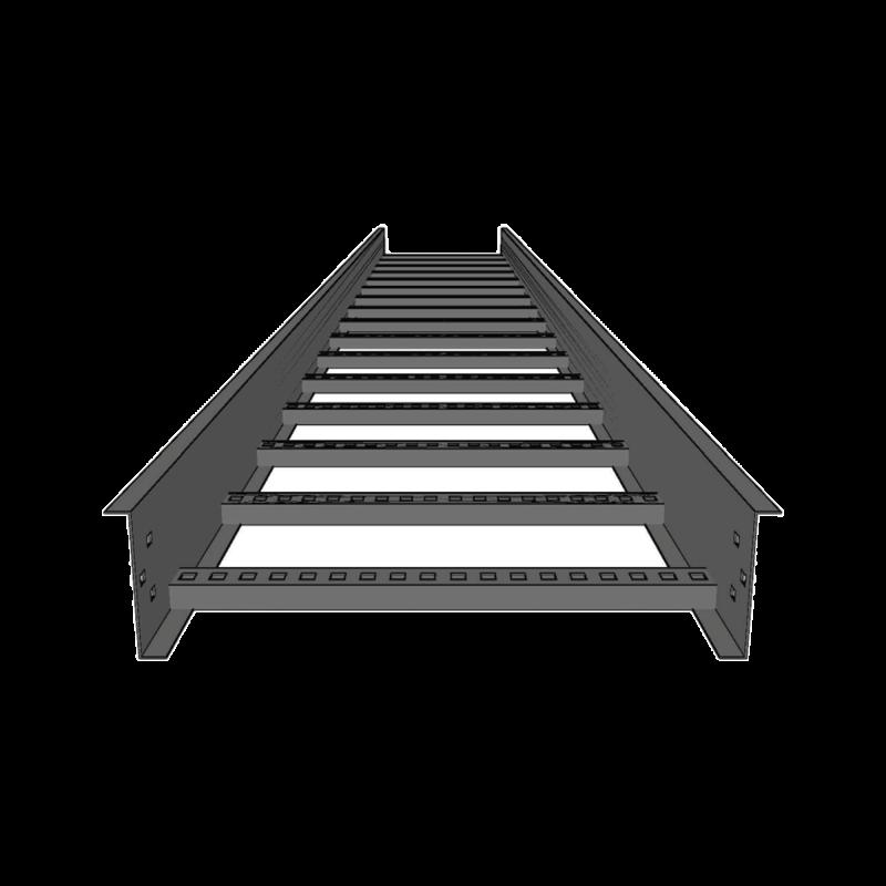 Escalera de Aluminio Portacables / Perfil Z / Peralte 3 1/4\" /Paso 9\" / Ancho 6\" / 3.66 metros / 