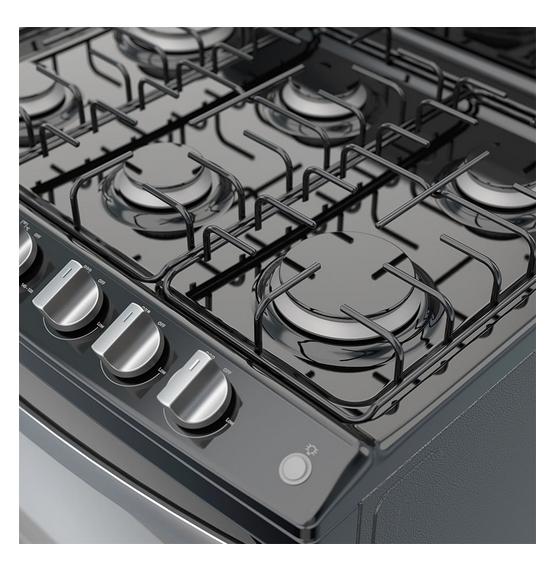 Whirlpool WFR3000B cocina Cocina independiente Gas Negro