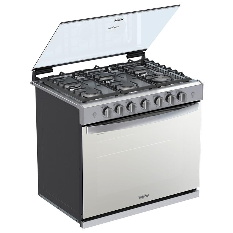 Whirlpool WER5100S estufa Integrado Gas licuado de petróleo (GLP) Gris, acero satinado