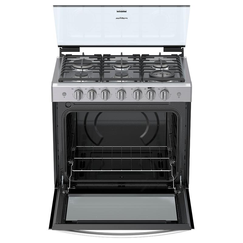 Whirlpool WER5100S estufa Integrado Gas licuado de petróleo (GLP) Gris, acero satinado