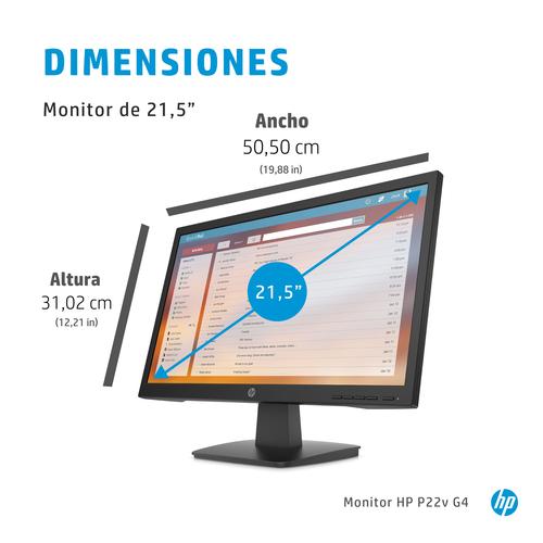 HP P22v G4 monitor de computadora 54.6 cm (21.5") 1920 x 1080 Pixeles Full HD Negro