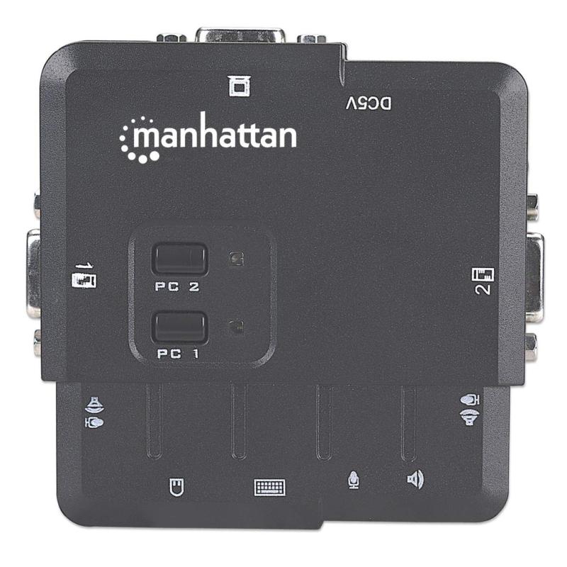Manhattan Switch KVM Compacto de 2 Puertos