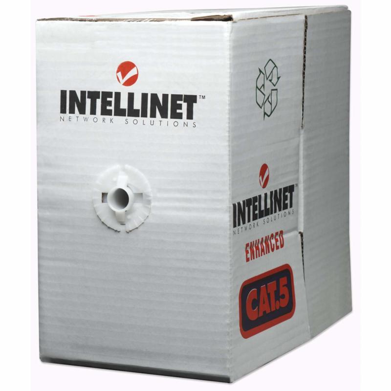 Intellinet BOBINA CABLE UTP DE RED CAT6 CCA ROLLO 305M SOLIDA GRIS, PyME