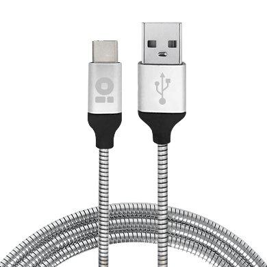 CABLE USB V3.0 TIPO C BROBOTIX 180501 - USB C, USB A, 1 m, Plata
