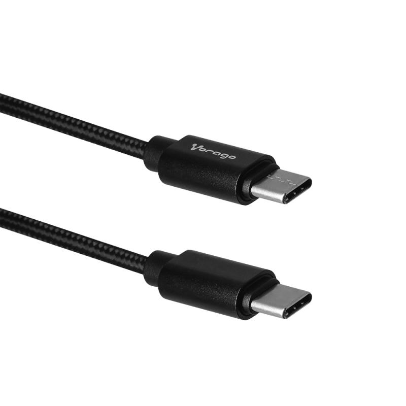 Vorago CAB-124-BK cable de alimentación Negro 1 m USB C