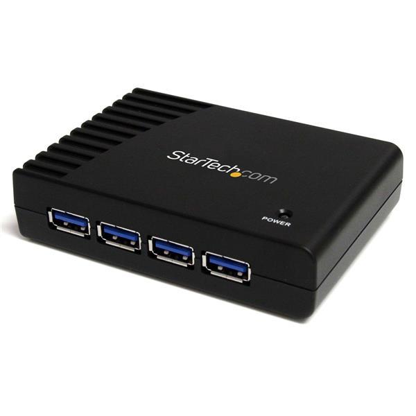 StarTech.com Concentrador Hub USB 3.0 Super Speed de 4 Puertos con Alimentación