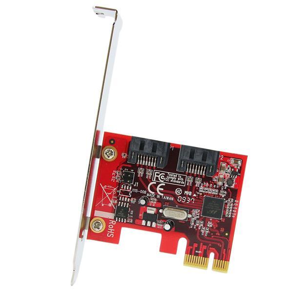 StarTech.com Tarjeta Adaptadora Controladora PCI Express PCIe 2 Puertos SATA Internos - SATA III