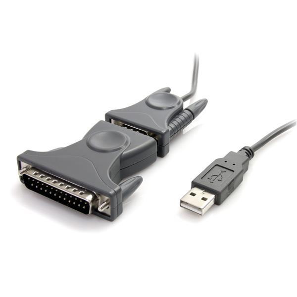 StarTech.com Cable Adaptador de 0.9m USB a Serial Serie DB9 DB25 RS232