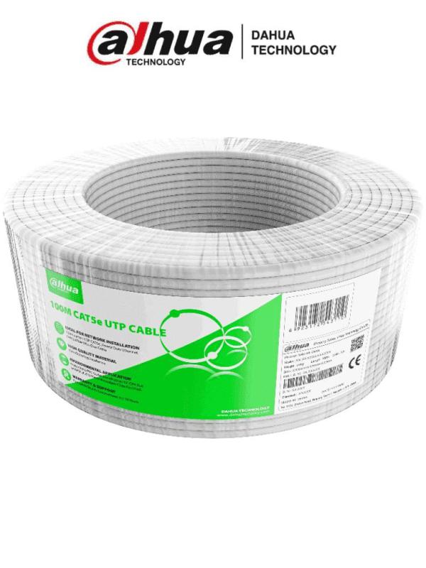 DAHUA PFM922I-5EUN-C-100 - Bobina de 100 Metros de Cable UTP Cat 5e/ CCA/Color Blanco/ Uso Interior/
