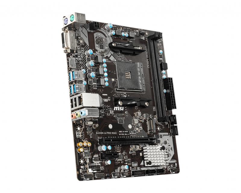 MSI B450M-A PRO MAX placa base AMD B450 Enchufe AM4 Micro ATX