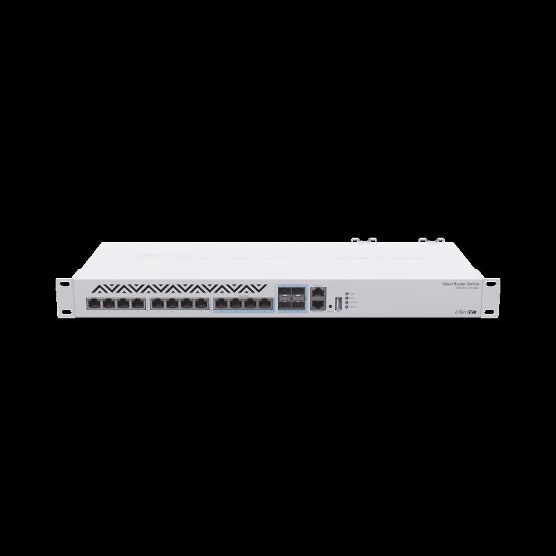 (CRS312-4C+8XG-RM) Cloud Router Switch 8 Puertos 10G RJ45, 4 compartidos RJ45/SFP+ CRS312-4C+8XG-RM