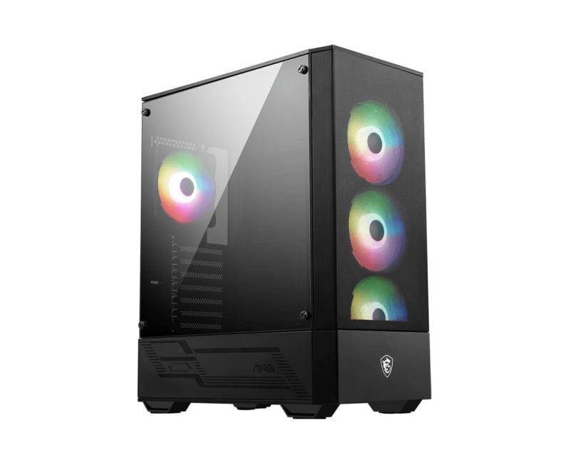 MSI MAG FORGE 112R gabinete de computadora Midi Tower Negro, Transparente