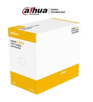 DAHUA PFM920-6U -Bobina de Cable UTP para Exterior Cat6/100  Cobre/305 mts/Color Negro/Cub. Exterior