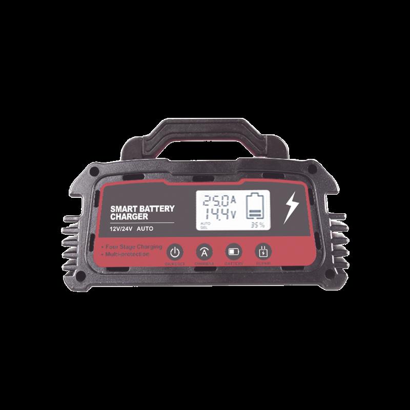 Cargador Inteligente / Baterías de 12 o 24 Vcc / 25 A / Display LCD CHR-250