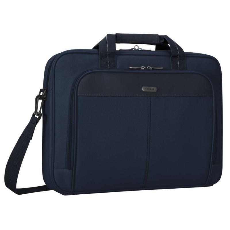 Bolso para computadora portátil: maletín delgado clásico azul de 15 - 6, espacioso y ergonómico 