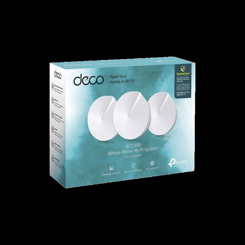 Kit 3 Routers Inalámbricos MESH Interior para Hogar / Doble Banda Wi-Fi 5 AC1300 Mbps / 2 Puerto Gi