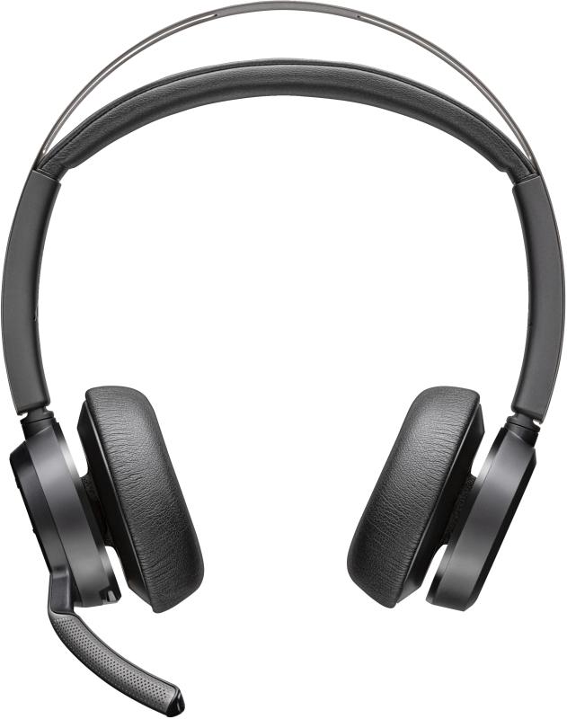POLY Auriculares Voyager Focus 2 con certificación de Microsoft Teams con base de carga