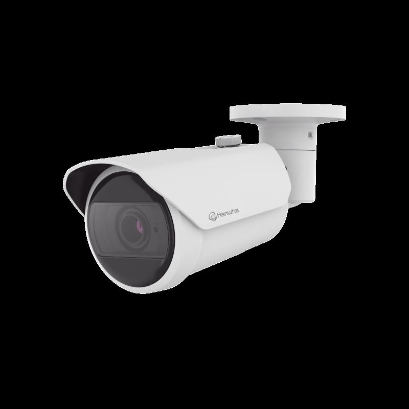Camara Bala IP 8MP con funciones IA / Lente Motorizado 3.2 a 10.2 mm / WDR 120dB / H.265 / RanuraSD 