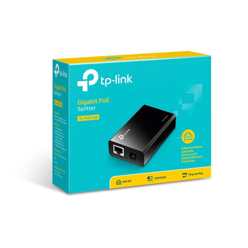 TP-Link TL-POE10R divisor de red Negro Energía sobre Ethernet (PoE)