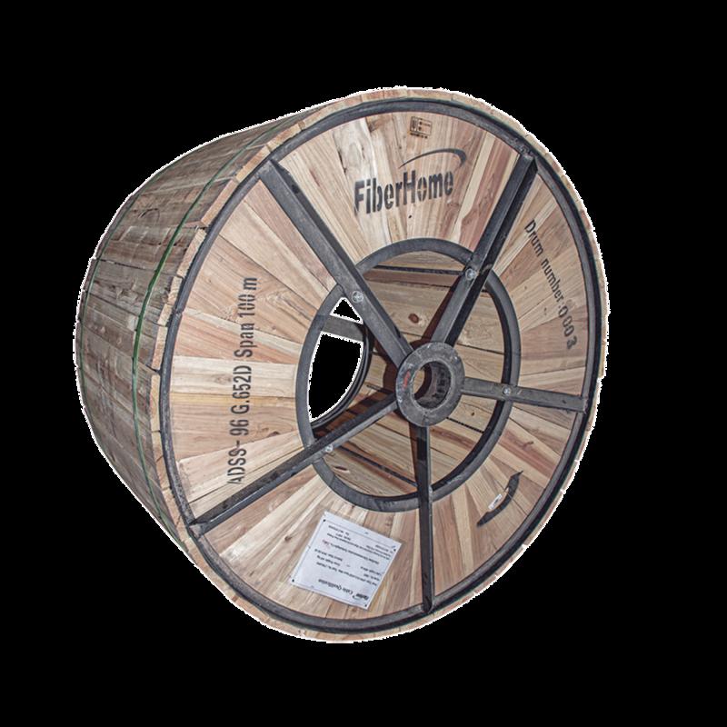 Carrete de 4 km de Fibra Óptica Aérea (ADSS) G.652D, Monomodo de 96 Hilos, Exterior, Span 200, Loo