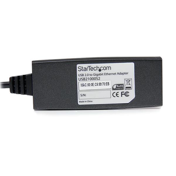 StarTech.com Adaptador Tarjeta de Red Externa NIC USB 1 Puerto Gigabit Ethernet 1Gbps RJ45 USBA Negr