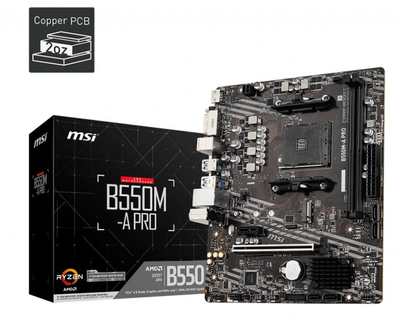MSI B550M-A PRO placa base AMD B550 Enchufe AM4 Micro ATX