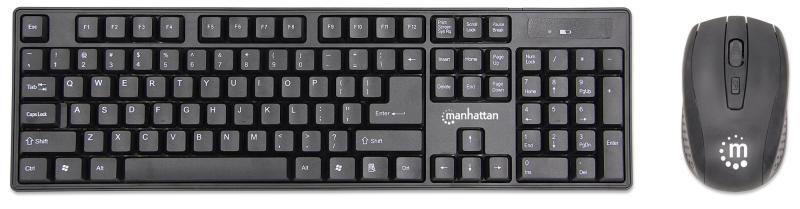 Manhattan 178990 teclado Ratón incluido Universal RF inalámbrico Negro
