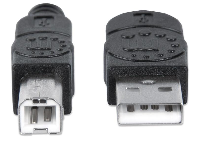 Manhattan USB A/USB B 1m cable USB USB 2.0 Negro