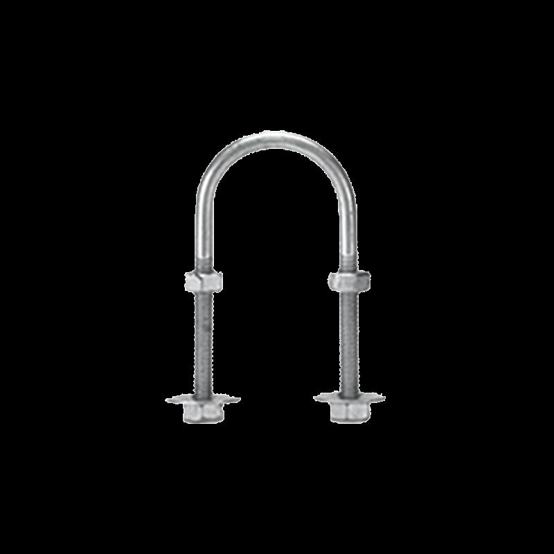 Abrazadera tipo U de 2 \", con acabado Electro Zinc, no incluye tuercas y arandelas CH-ABR-U-51