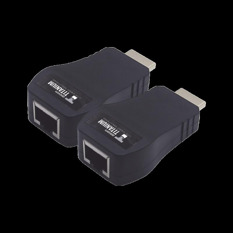Kit Extensor 25m convertidor Señal HDMI a UTP (Cat5e/Cat 6)  / Calidad PREMIUM TTHDMI2RJ