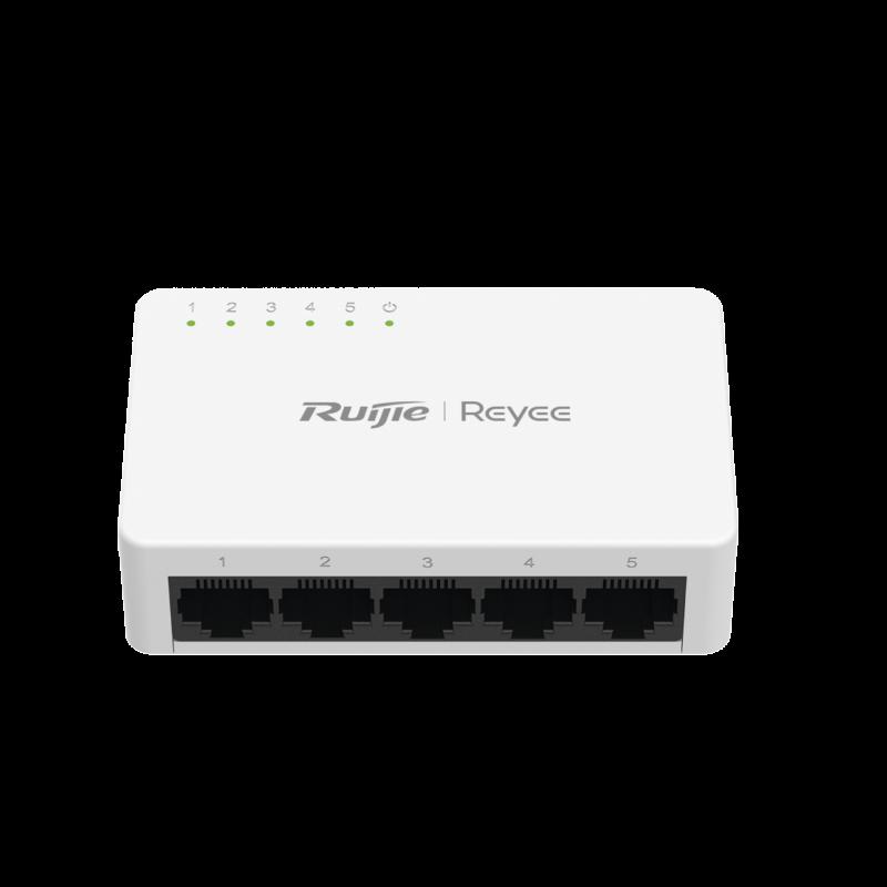 Switch no PoE no administrado, con 5 puertos 10/100 Mbps RG-ES05F
