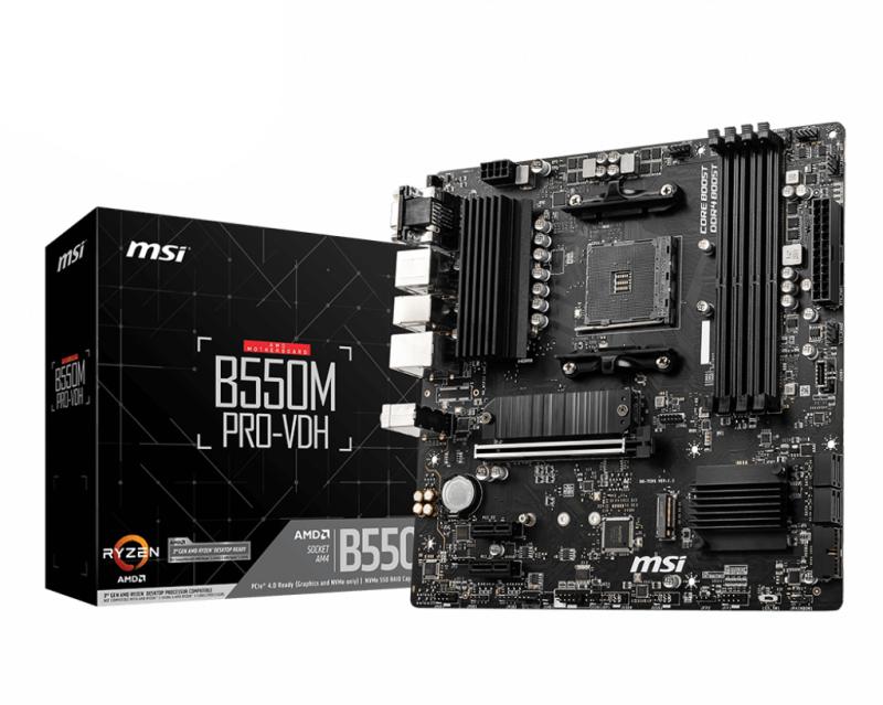 MSI B550M PRO-VDH placa base AMD B550 Enchufe AM4 Micro ATX